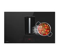 AirJet Hybrid 80cm 4 Ring Induction Hob with Extractor Black