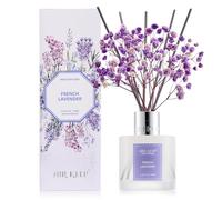 Airkeep Reed Diffuser Set 100ml, French Lavender Oil Diffusers with 8 Reed Sticks, Home Fragrance Reed Diffuser for Bathroom Shelf Decor