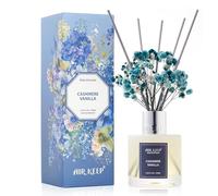 Airkeep Reed Diffuser Set,3.38 fl oz (100 ml) - Cashmere Vanilla Oil Diffusers with 8 Reed Sticks, Home Fragrance Reed Diffuser for Bathroom Shelf Decor