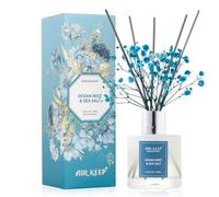 Airkeep Reed Diffuser Set,3.38 fl oz (100 ml) - Ocean Mist&Sea Salt Oil Diffusers with 8 Reed Sticks, Home Fragrance Reed Diffuser for Bathroom Shelf Decor