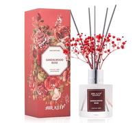 Airkeep Reed Diffuser Set,3.38 fl oz (100 ml) - Sandalwood Rose Oil Diffusers with 8 Reed Sticks,Home Fragrance Reed Diffuser for Bathroom Shelf Decor