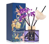 Airkeep Reed Diffuser Set Blackcurrant Vetiver, Rose Reed Diffuser 150ml, Room Fragrance with Sticks, Air Freshener for Bathroom, Home, Home Decoration
