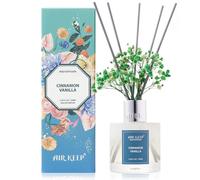 Airkeep Reed Diffuser Set, Cinnamon Vanilla Home Fragrance, 100ml Reed Diffuser with 8 Sticks, for Bathroom & Living Room Decor
