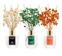 Airkeep Reed Diffuser Set of 3, Black Forest Eucalyptus Moss Citrus Oil Oil Reed Diffusers for Bedroom Living Room Office Aromatherapy Oil Reed Diffuser for Gift 50ml x 3