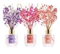 Airkeep Reed Diffuser Set of 3, Lavender Thyme, Sandalwood Rose, Cherry Blossom Oil Reed Diffusers for Bedroom Living Room Office Aromatherapy Oil Reed Diffuser for Gift 50ml x 3