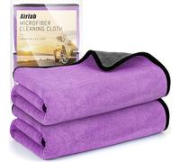Airlab 2X Extra Large Thick Microfibre Car Drying Towel 90x60cm, Dual Sided Car Care Microfibre Cloths, Ultra Absorbent Super Soft Lint Free Wash Cloth for Auto Detailing Polishing Washing Cleaning