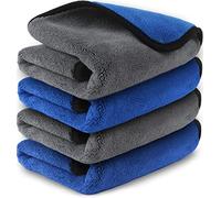 Airlab 4X Microfibre Car Cleaning Cloths Extra Thick 800 GSM, 40x40 cm | High GSM Microfiber Towel for Car Washing Drying Polishing, Professional for Auto Motorcycle Vehicles Cockpitp Caravan