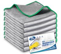 Airlab 6x Magic Glass Cleaning Cloth, Double-Sided Lint Free Microfibre Cleaning Cloth for Polishing Wine Glass, Windows and Mirrors, Streak Free Dish Cloths Kitchen Tea Towels, 30 x 30 cm