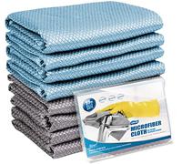 Airlab 8 Pcs Magic Cleaning Cloth, Lint Free Microfibre Cleaning Cloth for Glass and Window, Nanoscale Polishing Cloth for Home All Purpose, Glasses Wipes Cloth for Car Mirror Kitchen Dish, 12" x 16"