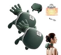Airlandolists Hand Shoulder and Neck Massager, N7 Master Hand Cervical, Portable Shiatsu Back Massager, Heat Electric Hands Massage, for Shoulder/Shiatsu Back(Moss Green*2pcs)