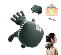 Airlandolists Hand Shoulder and Neck Massager, N7 Master Hand Cervical, Portable Shiatsu Back Massager, Heat Electric Hands Massage, for Shoulder/Shiatsu Back(Moss Green*1pcs)
