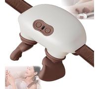 Airlandolists Hand Shoulder and Neck Massager with Heating,for Neck,Back,Leg,Lower Abdominal,Portable Shiatsu Real Hand Massaging (White)