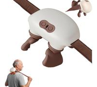 Airlandolists Hand Shoulder and Neck Massager with Heating, Portable Shiatsu Massager, 3-Speed Adjustment, Lightweight, for Neck, Back, Leg - Home/Office/Travel (Brown)