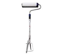 Airless Paint Roller - 30cm Metal Roller for Sprayers Silver Cover Bold Extension Rod - Ideal for Smooth Finishes and Effortless Painting