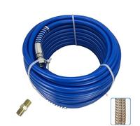 Airless Paint Spray Hose, 65ft x 1/4" Blue Color 20m Light Flexible Fiber Tube (for 3300PSI Maximum 4300 PSI Sprayer Gun)