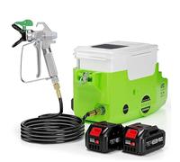 Airless Paint Sprayer, 500W Cordless Spray Gun with 6-Speed Adjustable Settings & 2 x 5000mAh Lithium Batteries, 1.7L Capacity