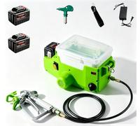 Airless Paint Sprayer 500W Electric, 21V Cordless Rechargeable Spray Gun, 1.7L Capacity for High Efficiency Wall Painting - 5.0Ah Battery Included