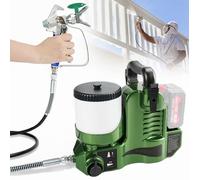 Airless Paint Sprayer - 500W High Pressure Cordless Machine, 15 Mpa, 21V Lithium Battery, 1.1 L/Min Flow, 6 Speed Settings for House Painting