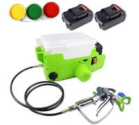 Airless Paint Sprayer Backpack - Cordless High Pressure Spray Gun with 2 Lithium Batteries, Adjustable Speed for Wall Painting