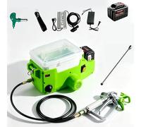 Airless Paint Sprayer Machine, 500W Portable Cordless Backpack Sprayer with 6 Speeds, Rechargeable for Wall Painting and DIY (Includes 5.0Ah Battery)