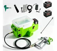 Airless Paint Sprayer Machine, 500W Portable Cordless Backpack Sprayer with 6 Speeds, Rechargeable for Wall Painting and DIY (Includes 5.0Ah Battery)