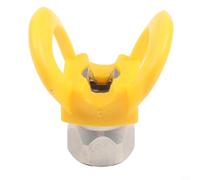 Airless Paint Sprayer Nozzle Guard with High Strength Metal and Plastic Construction, G7/8-14 Thread, Fit for Building and(Yellow)