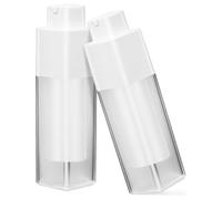 Airless Pump Bottles 2 Pcs 30ml Frosted Plastic Refillable