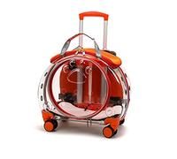 Airline Approved Cat Carrier Backpack with Wheels - Pink Clear Pet Backpack for Travel, Hiking & Outdoor - Ideal for Cats & Puppies