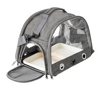 Airline Approved Parrot Travel Carrier, Portable Pet Backpack with Clear Mesh, Adjustable Strap, Stainless Steel Tray for Small Pets, Ideal for Parrots and Hamsters