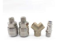 Airline Euro 3 Way Quick Release 1/4" Air Line Hose Splitter Connector Airline Coupling for Compressor Air Hose