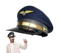 Airline Pilot Hat - Airplane Hat, Marine Pilot Airline Captain's Hat For Adults | Airline Theme Party Pilot Hat, Aerol Captain's Hat