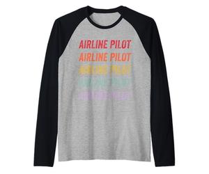Airline Pilot Raglan Baseball Tee