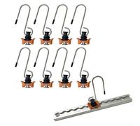 Airline Rail Fitting Hooks 8 Pieces with Large Hook and Single End Design, Suitable for Various Rail Systems in Vehicles Supporting up to 50 kg