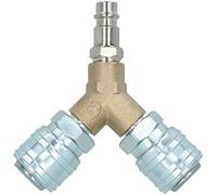 Airline Y Piece 3 Way Euro Quick Release Fittings for Compressor Air Hose