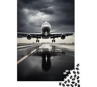 Airliner Take Off Rainy 1000-Piece Jigsaw Puzzle for Adults, 52x38cm/1000pcs, Screen-Free Activity, Weekend Downtime And Quiet Weekends