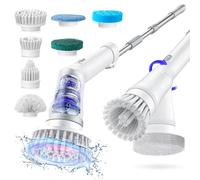Airlovers 2025 Upgraded Electric Cleaning Brush, IPX6 Waterproof Electric Spin Scrubber with Replaceable Brush Heads, Adjustable Angle, Lightweight & Flexible for Bathroom, Kitchen, Tiles, and More