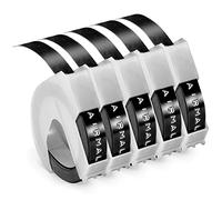 Airmall Black Embossing Tape Replace for Dymo Omega Label Tape Black 9mm