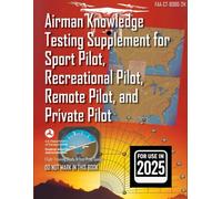 Airman Knowledge Testing Supplement for Sport Pilot, Recreational Pilot, Remote Pilot, and Private Pilot (FAA-CT-8080-2H): Test Prep Study Guide (Color Print)