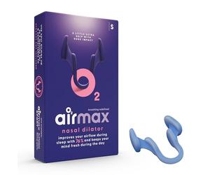 Airmax Nasal Dilator - Anti snoring Devices - Nose Dilator, Sleep aid and Snore Stopper - Breathe Right Through The Nose - Snoring aids for Men and Women - with Free Storage Box - 1 Pack - Small Blue