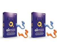 Airmax Nasal Dilator Trial Pack | Anti Snore Device | 76% More Air for Better Breathing & Snoring Relief | Guaranteed Fit (1x Small & 1x Medium) (Pack of 2)
