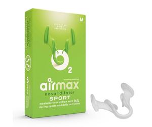 Airmax Sport Internal Nasal Dilators - Snoring aids for Women and Men - with Free Storage Box for The snoring aid - Transparent - One-Pack