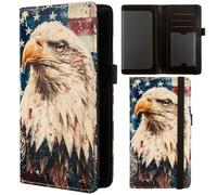 AIRMORS Leather Checkbook Cover for Women Checkbook Holder Wallet RFID Blocking Cute Checkbook Cover for Duplicate Checks Men Credit Card Wallet, Bald eagle, Rfid Wallet