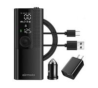 Airmoto and Power Kit Bundle Deal - 1 Bundle - Tire Inflator Portable Air Compressor with Power Kit for Charging at Home and on The Road - Cordless Air Pump for Car Tires, Motorcycle, Bicycle