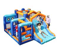 AirMyFun Inflatable Bounce House, Obstacles Bouncer & Slide with Air Blower (Multi-Functional Obstacles & Wide Slide)