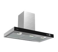 Klarstein AirNova Extractor Hood - 90cm Wall-Mounted Cooker Hood, 620 m³/h Air Flow, A++ Energy Efficiency, LED Lighting 6500K, Quiet 49 dB, Stainless Steel, Recirculation & Exhaust