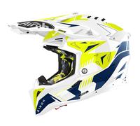 Airoh Aviator 3 Spin Motocross Helmet, blue-yellow, size XS