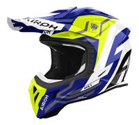 Airoh Aviator Ace 2 Ground Motocross Helmet, white-blue-yellow, size S