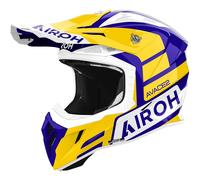Airoh Aviator Ace 2 Sake Motocross Helmet, white-blue-yellow, size XS