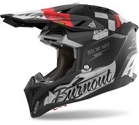 Airoh Aviator 3 Burnout Motocross Helmet, black matt/red, size M (57/58)
