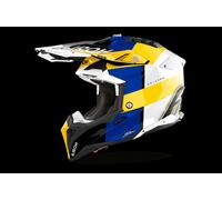 Airoh Aviator 3 Monarch MX Helmet Blue Yellow Gloss Adult Motocross Off-Road